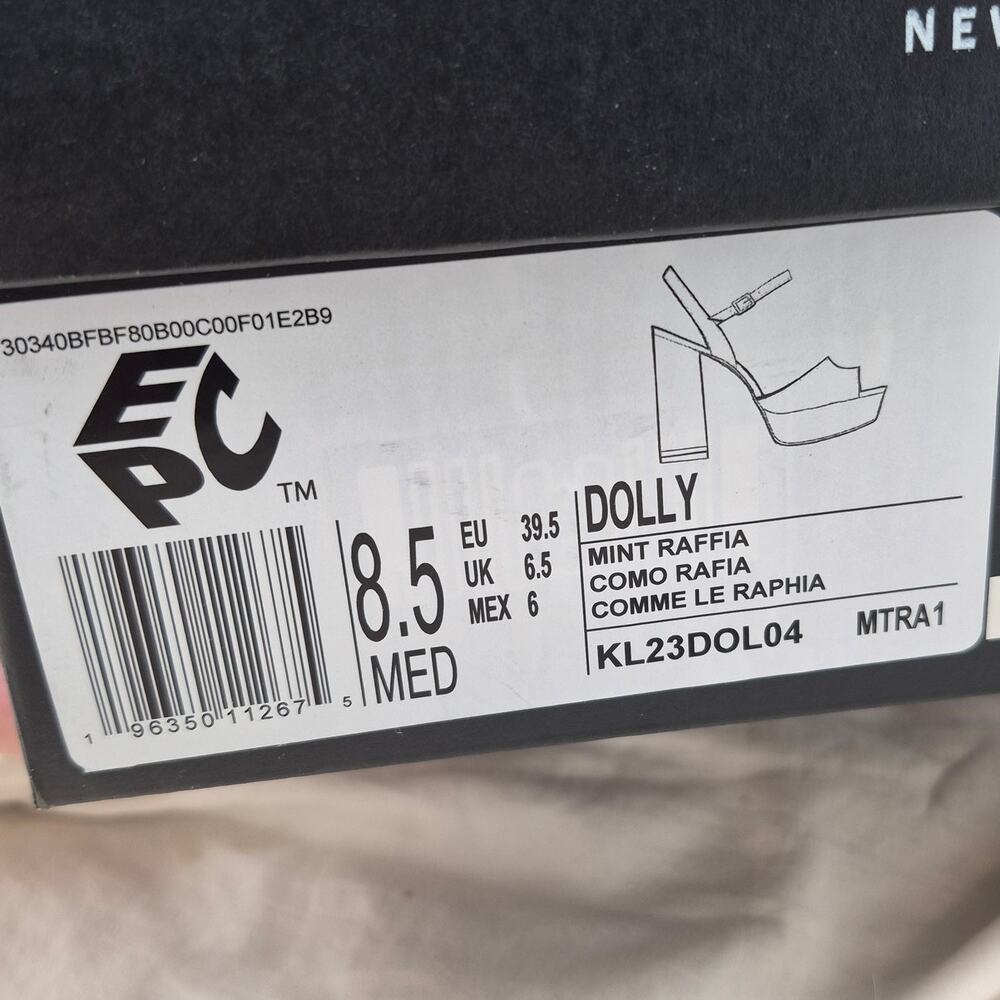 NEW Kenneth Cole New York Dolly Platform Block Heel open toe Sandals Mint SZ 8.5 - Picture 9 of 9